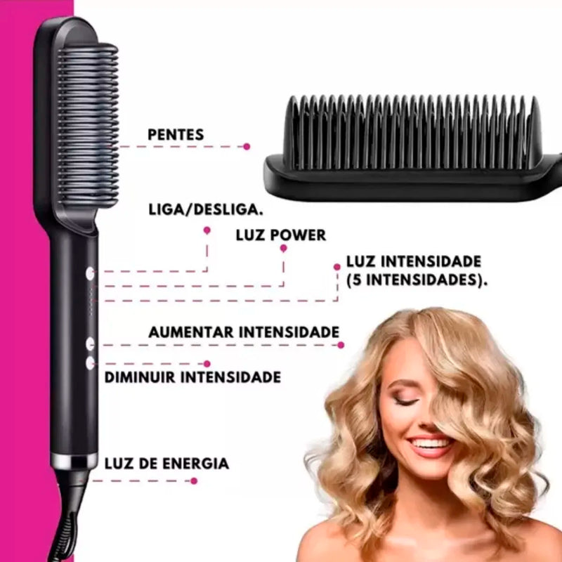 Alisa Hair - Escova De Cabelo Elétrica Pente De Aquecimento