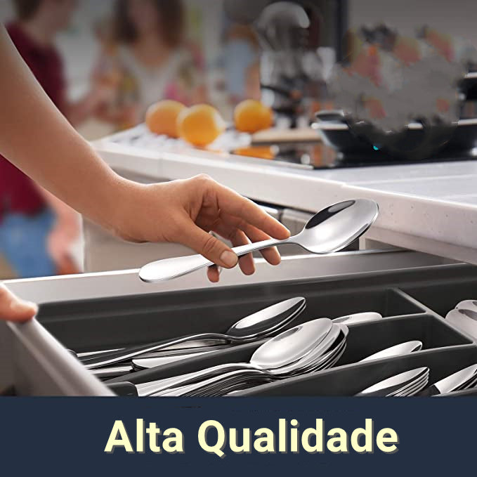 Conjunto com 6 Colheres Aço Inox